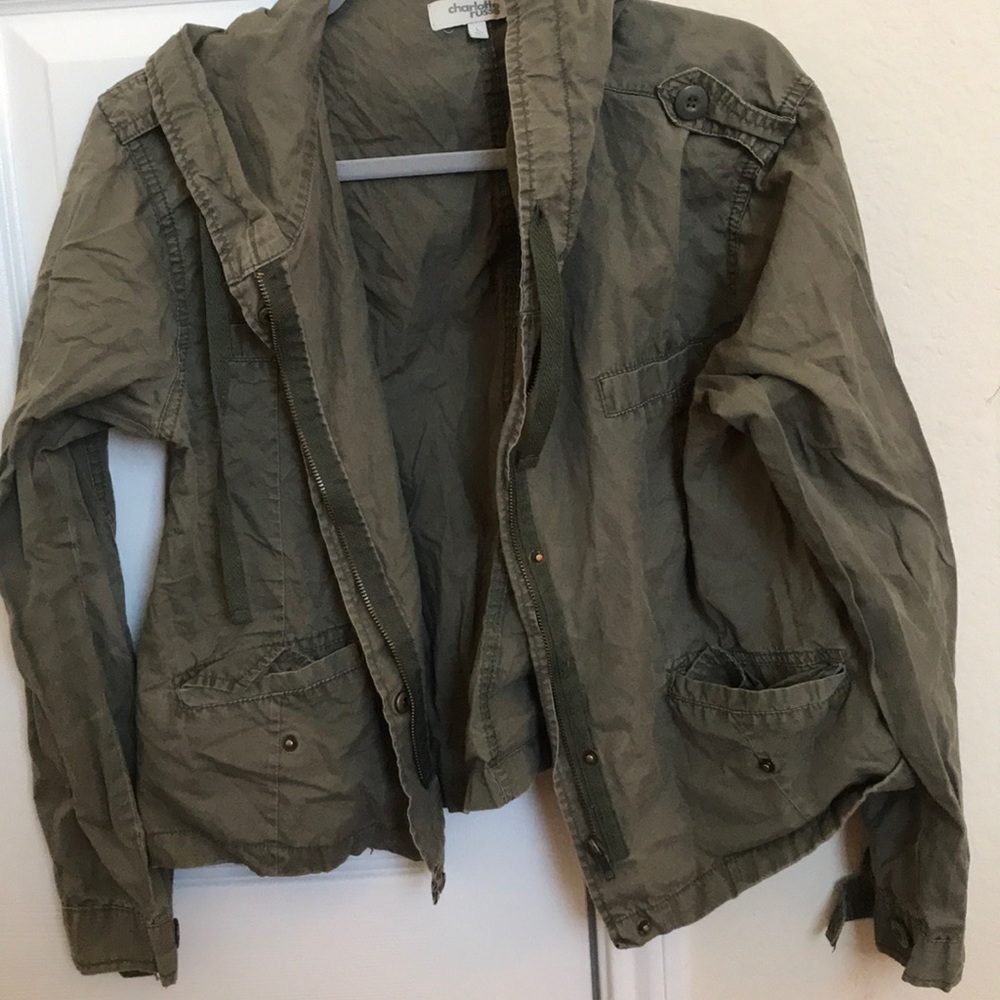 Green women utility jacket